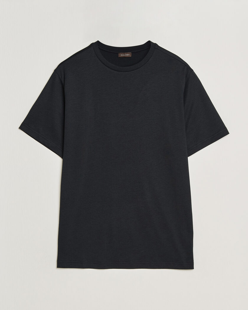 Oscar Jacobson Kim Lyocel/Cotton T-Shirt Black – Negro