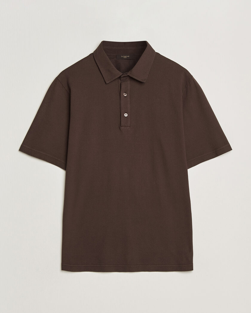 Zanone Soft Cotton Piquet Polo Chocolate – Marrón