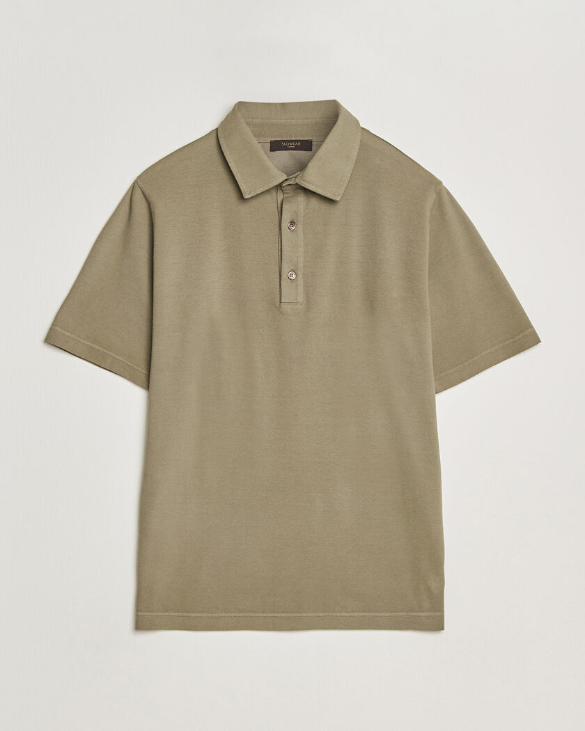 Zanone Soft Cotton Piquet Polo Taupe – Verde