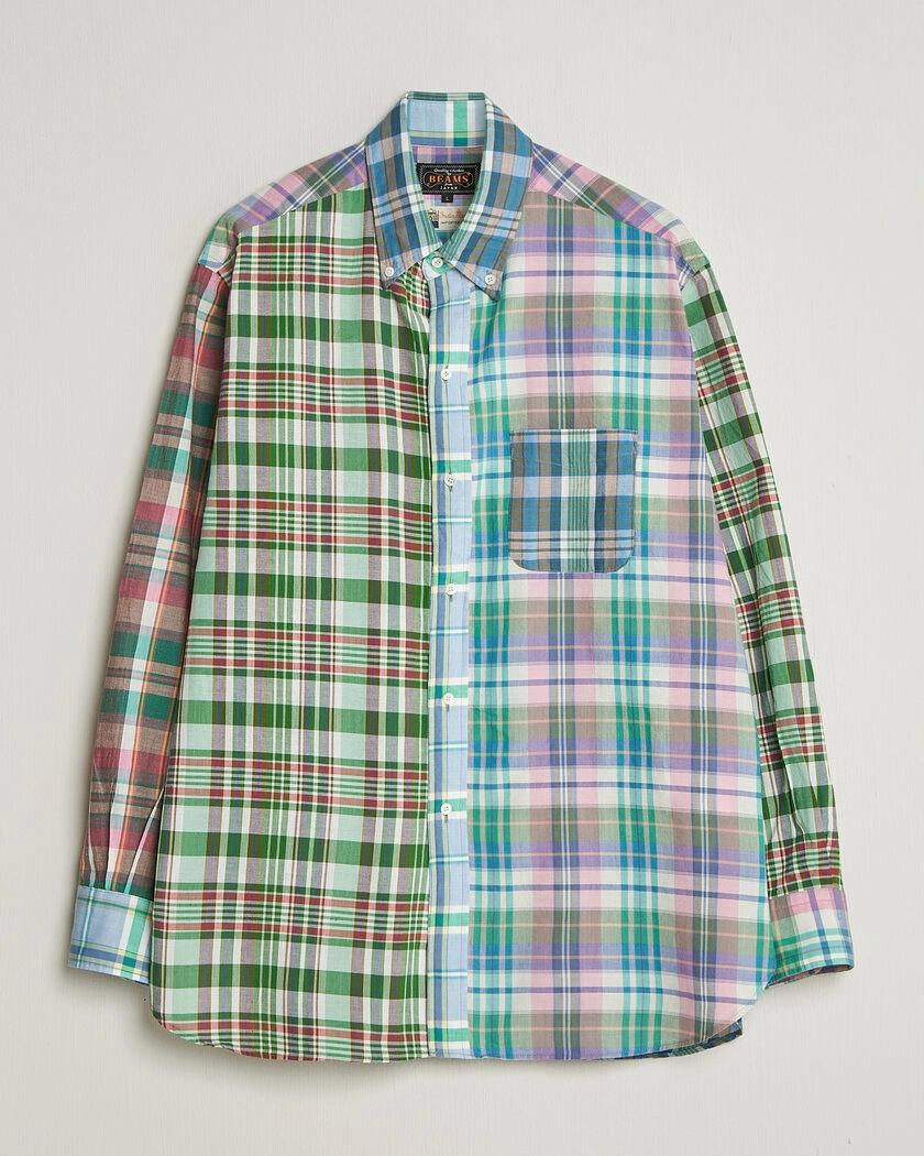  BEAMS PLUS Patchwork Madras Shirt Multicolour – Multicolor