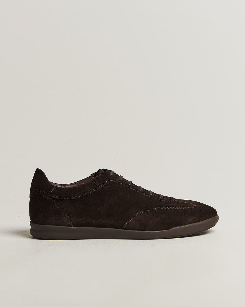 Loake Shoemakers Mayfair Suede Dress Sneaker Dark Brown – Marrón