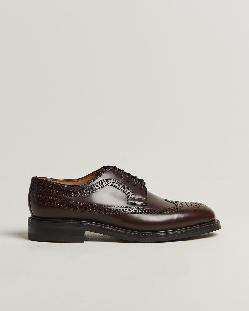 Loake 1880 Sovereign Longwing Leather Derby Dark Brown – Marrón