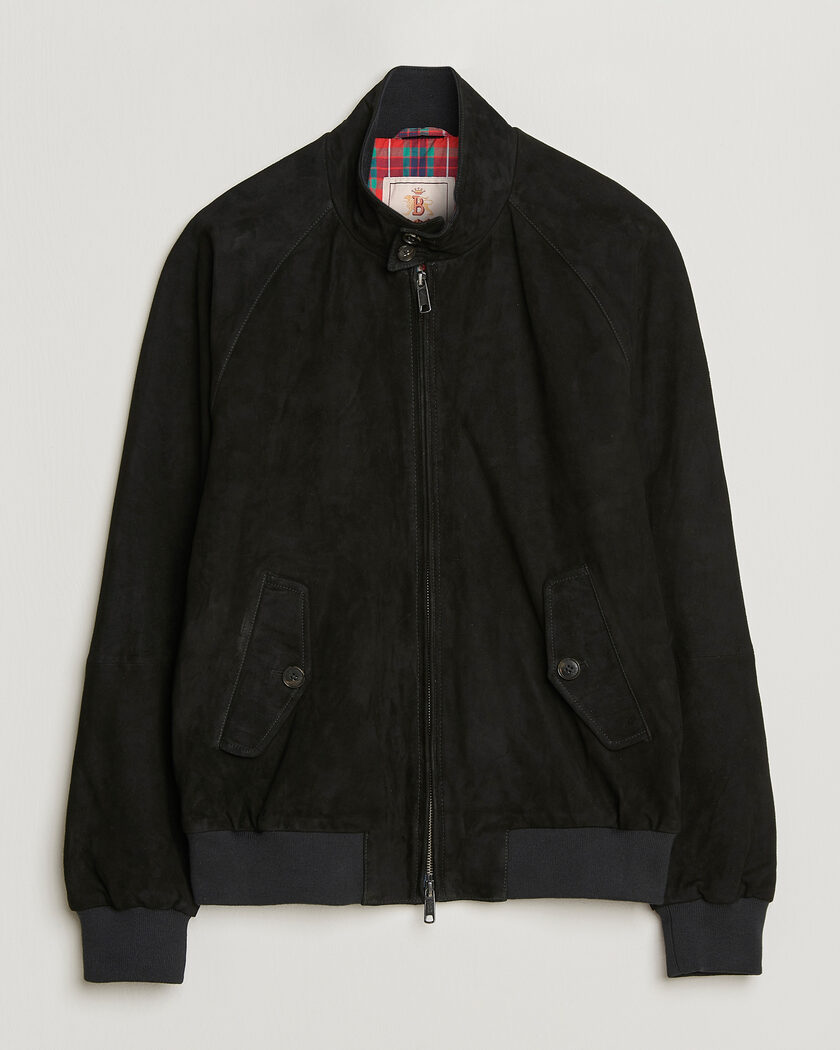 Baracuta G9 Suede Jacket Black – Negro