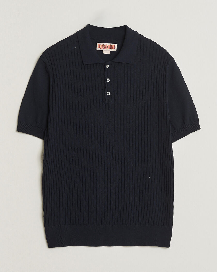 Baracuta Pattern Stich Polo Navy – Azul
