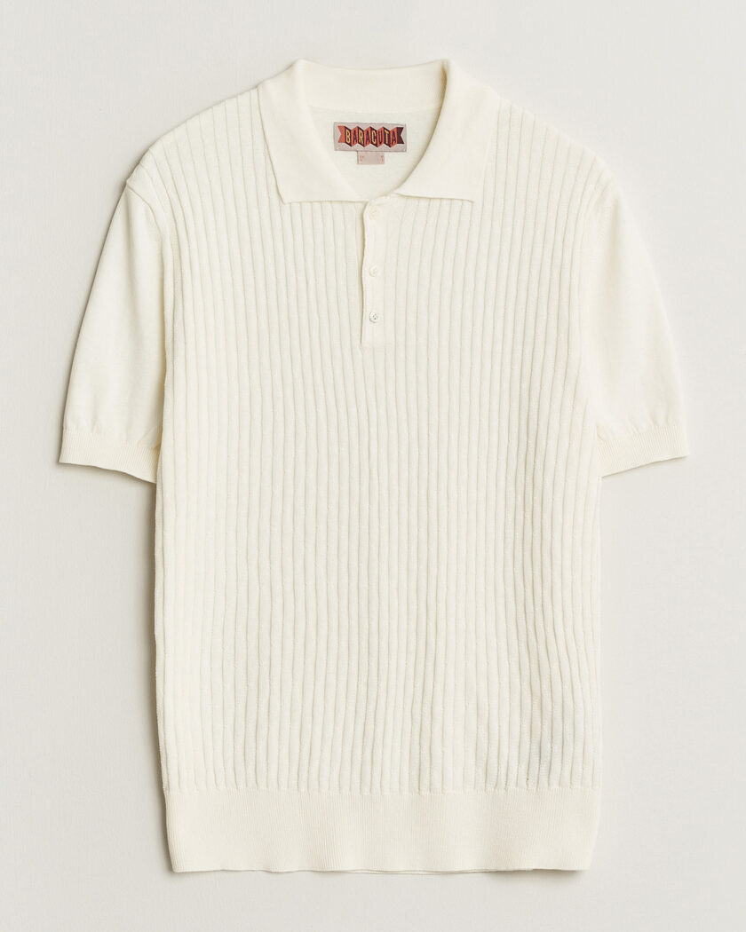 Baracuta Pattern Stich Polo Off White – Blanco