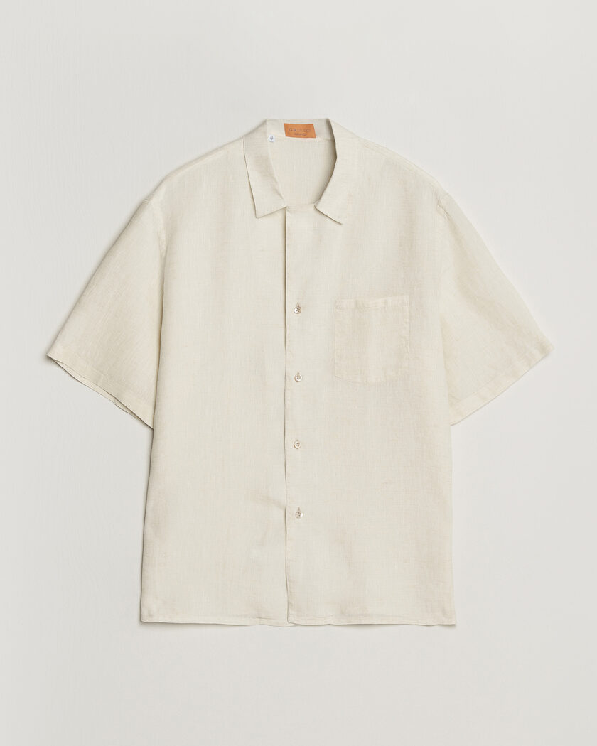 Grigio Linen Camp Collar Shirt White – Blanco