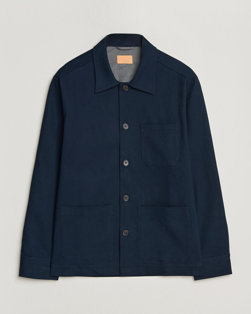  Grigio Cotton Chore Jacket Navy – Azul