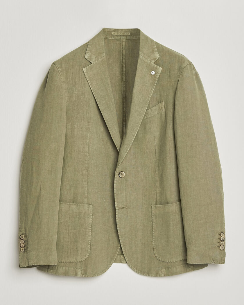 L.B.M. 1911 Jack Regular Fit Linen Blazer Olive – Verde