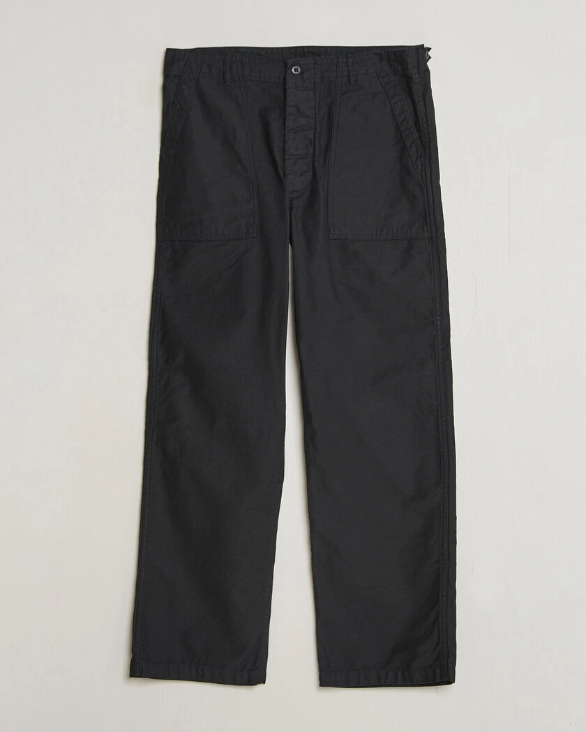orSlow Regular Fit Original Sateen Fatigue Pants Black – Negro