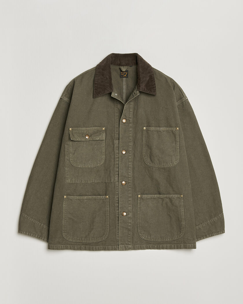 orSlow Oxford Coverall Chore Jacket Army Green – Verde