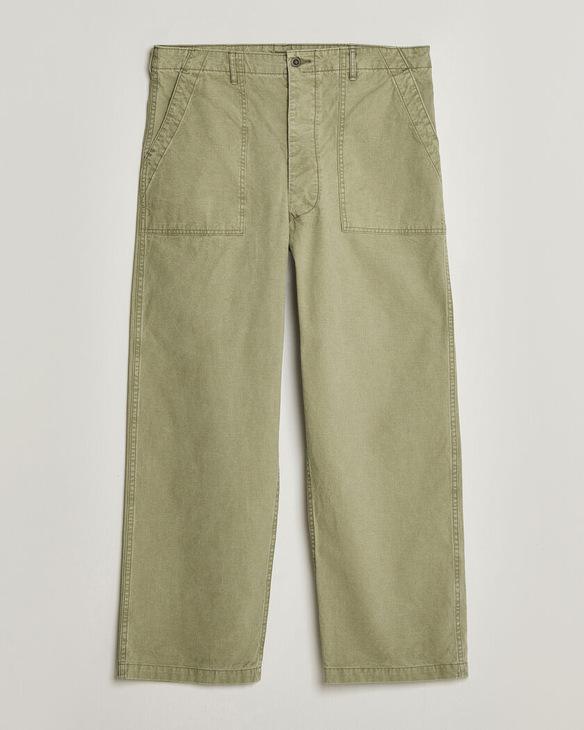 orSlow Summer Fatigue Pants Washed Army Green – Verde