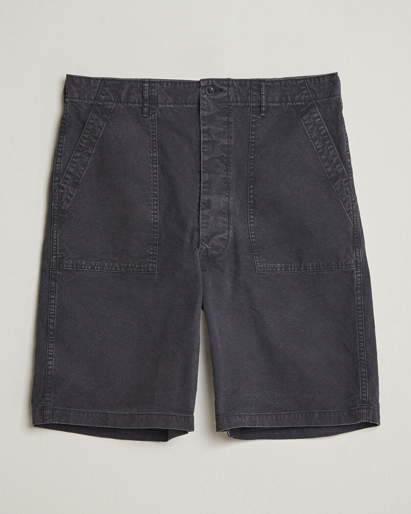 orSlow Summer Fatigue Shorts Washed Black – Negro