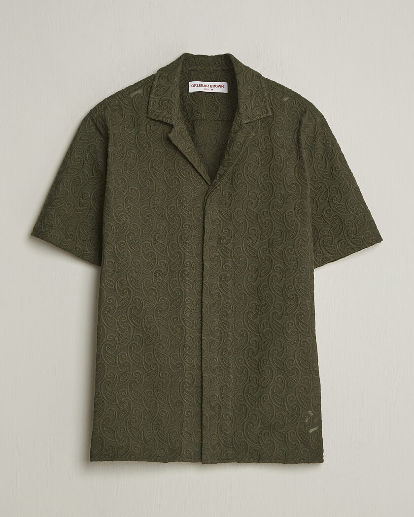 Orlebar Brown Maitan Brodery Shirt Bayleaf Green – Verde