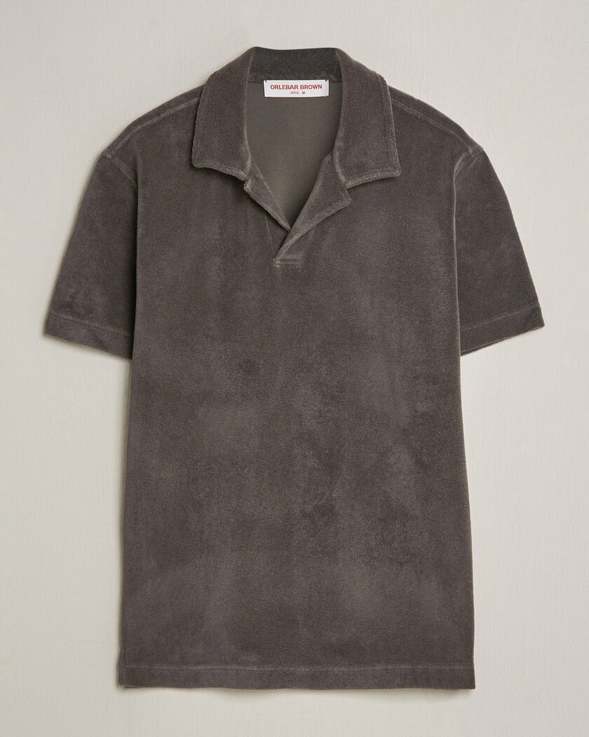 Orlebar Brown Terry Resort Polo Elephant Grey – Gris