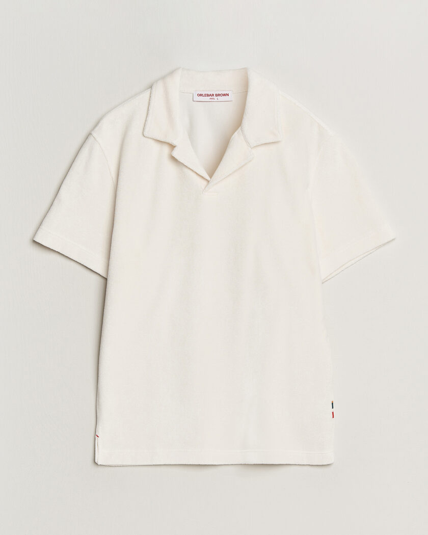 Orlebar Brown Terry Resort Polo Thasos Beach – Blanco