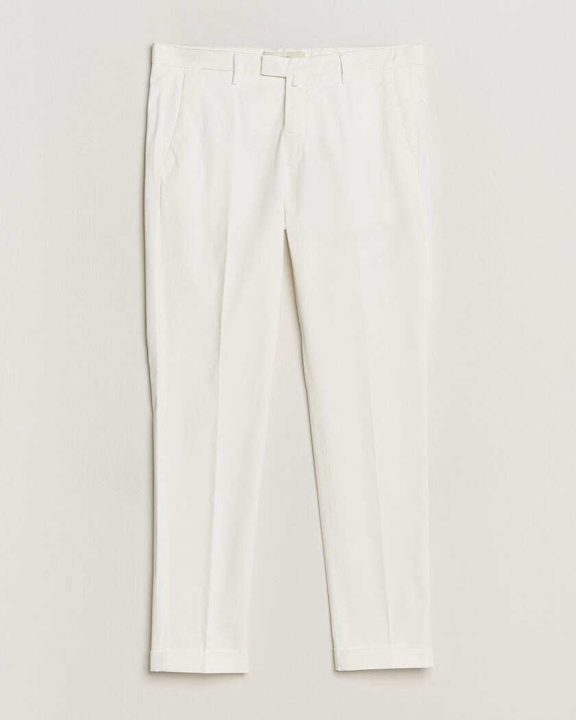 Briglia 1949 Slim Fit Cotton Chinos White – Blanco