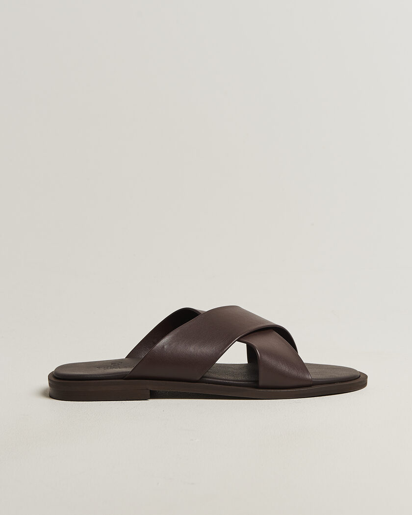 Thera's Classic Sandals Dark Brown Calf – Marrón