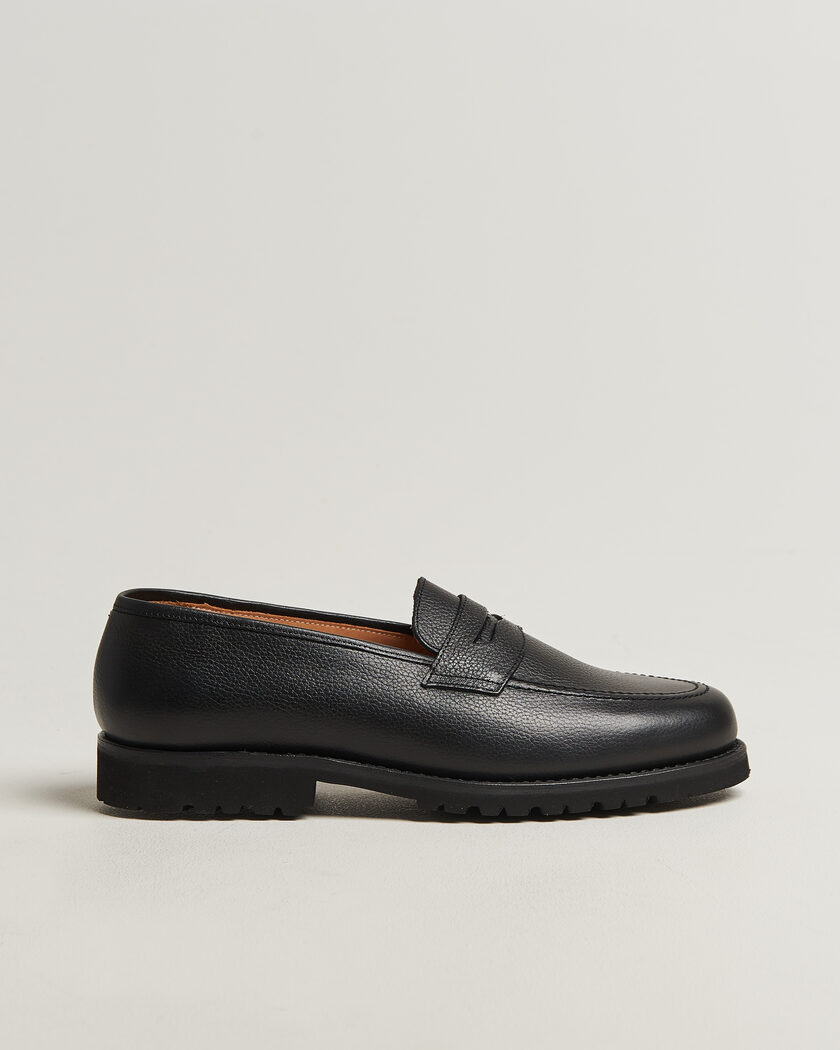Myrqvist Stenhammar II Vibram Loafer Black Grained Calf – Negro