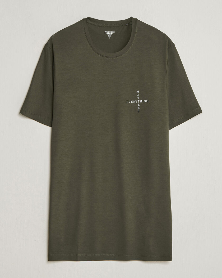 Houdini Tree Message T-Shirt Green Illusion – Verde