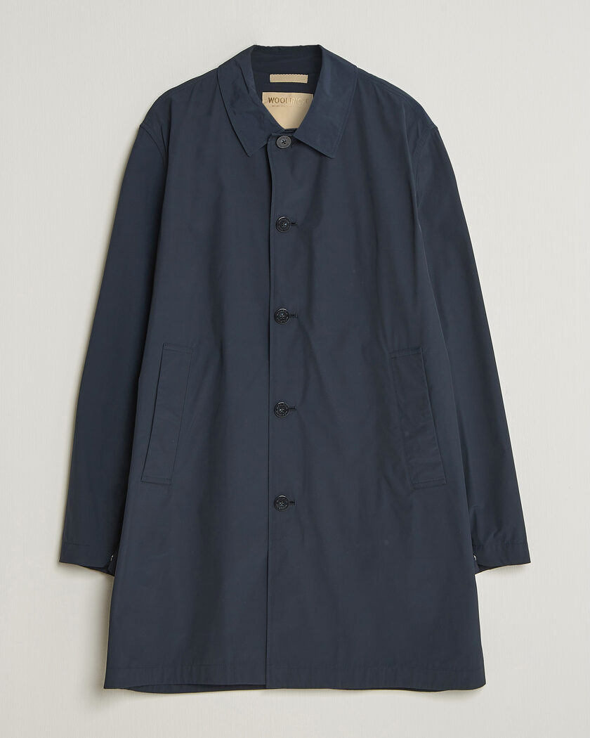 Woolrich Urban Nylon Water Repelent Carcoat Melton Blue – Azul