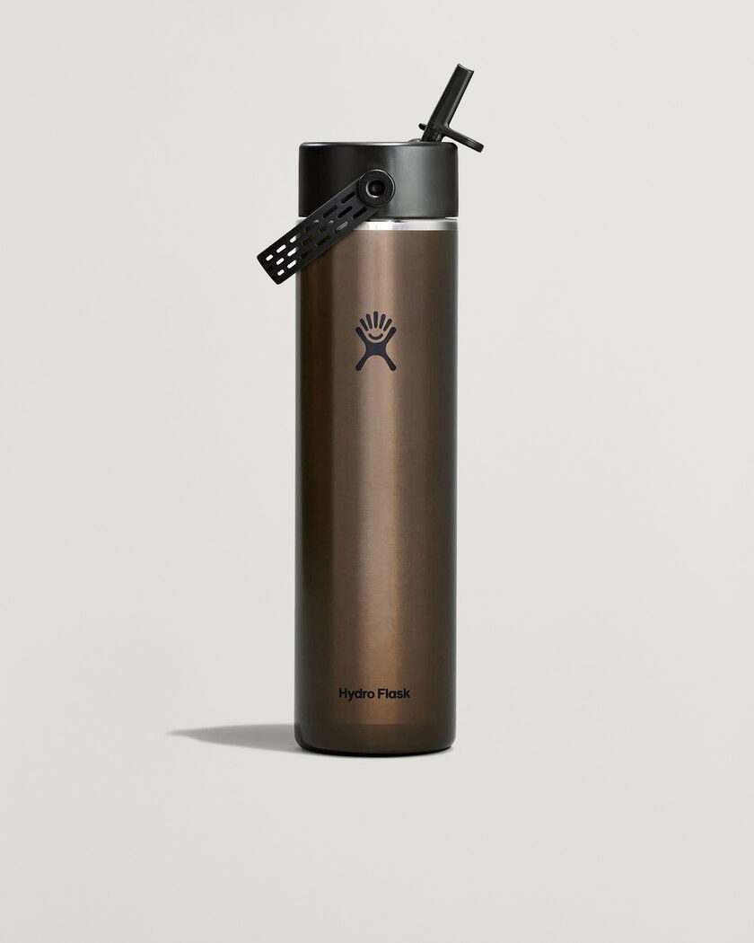 Hydro Flask Lightweight Flex Straw 24oz Bottle Obsidian – Marrón