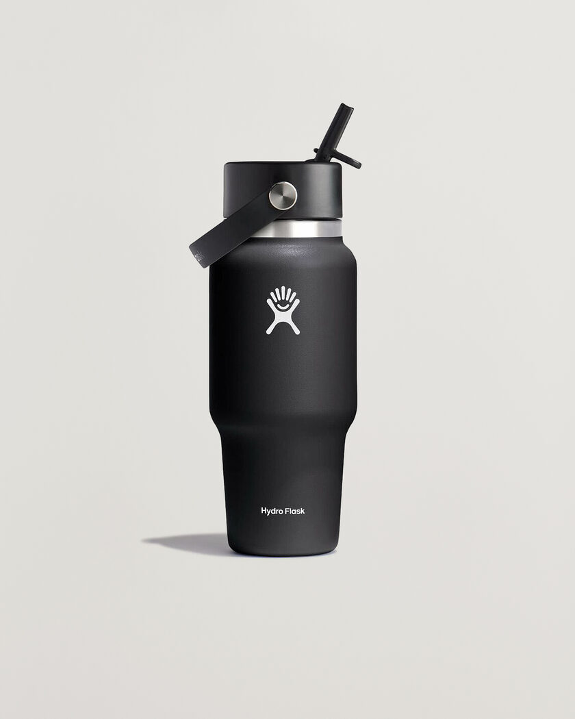 Hydro Flask Travel Bottle Flex Straw Cap 24oz Black – Negro