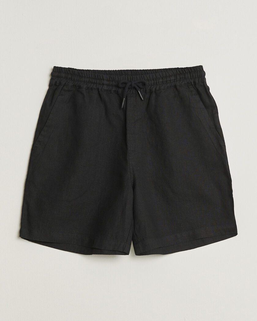 OAS Porto Linen Shorts Black – Negro