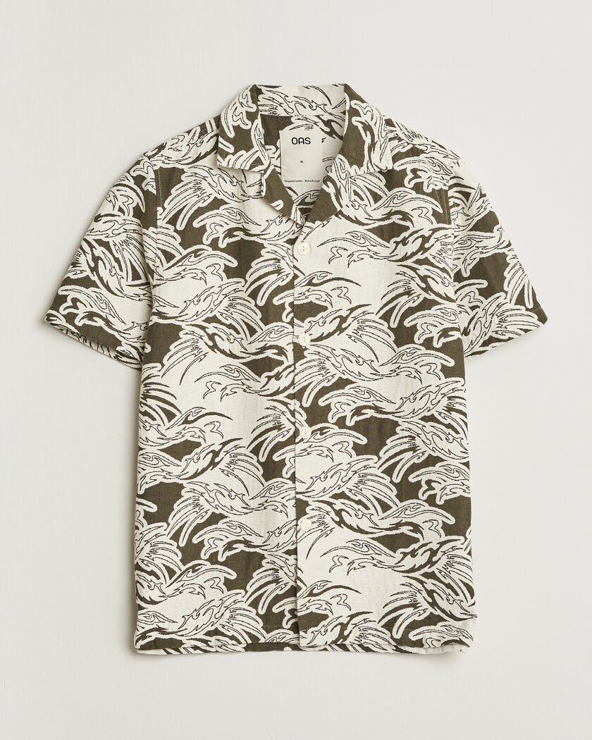  OAS Cuba Short Sleeve Shirt Rouge Ecru – Verde