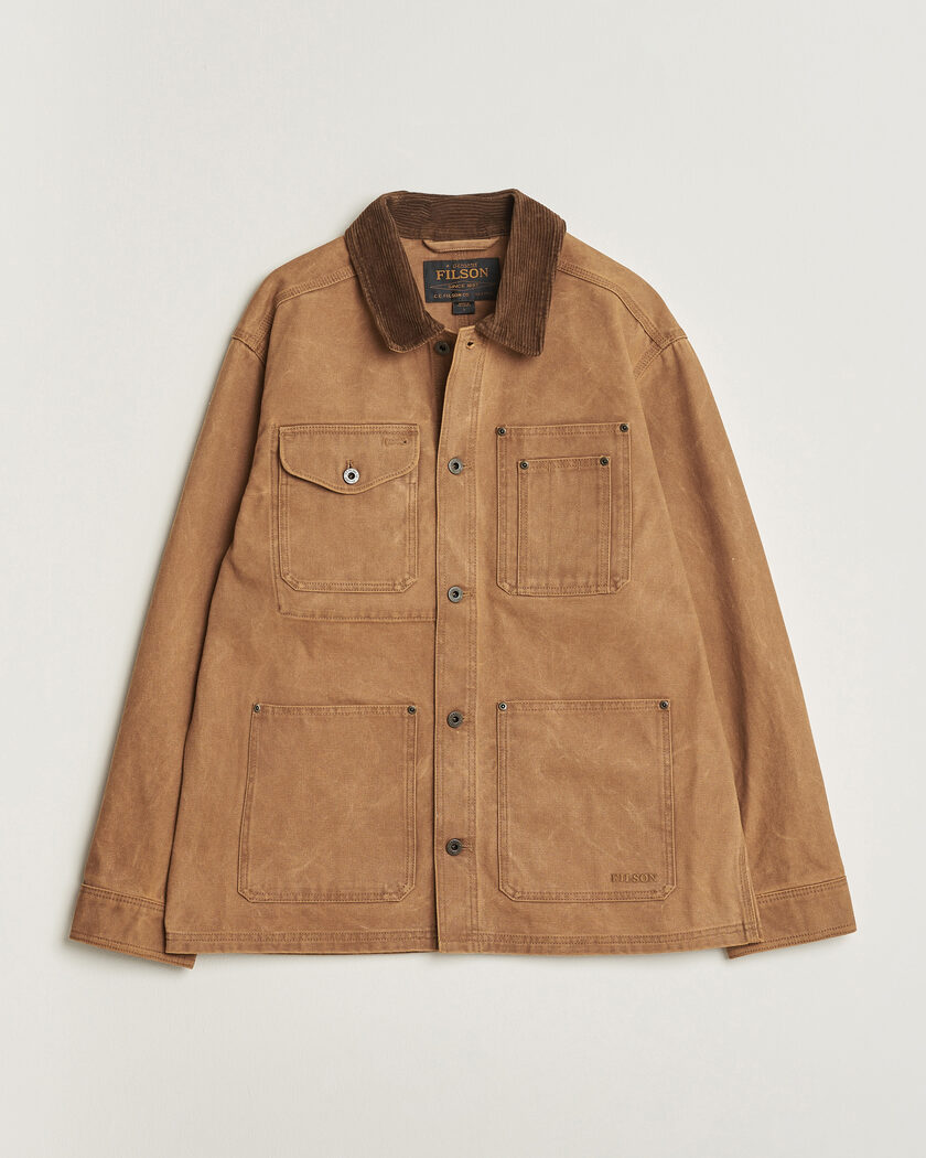 Filson Rustic Canvas Barn Coat Whiskey – Marrón