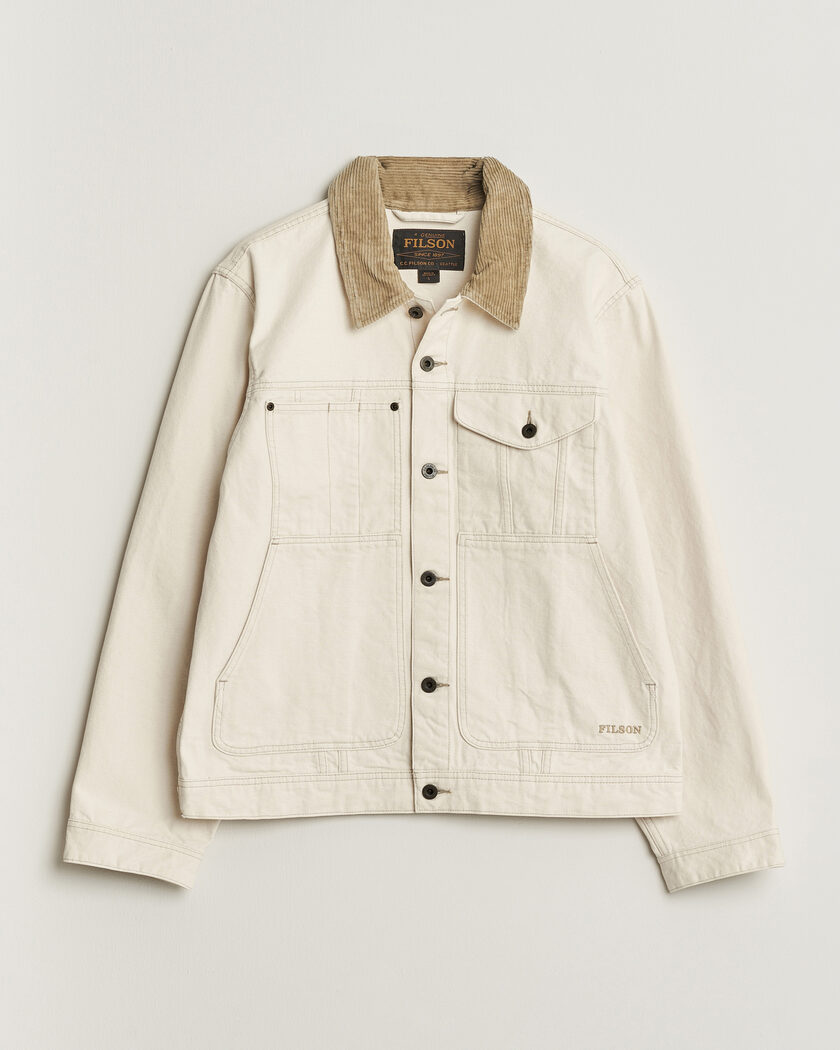 Filson Rustic Canvas Short Cruiser Natural Seed – Blanco