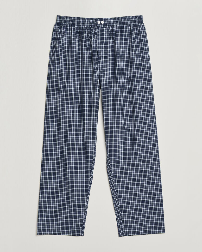 Tekla Fine Twill Pyjama Pants Lanegan Checks – Azul