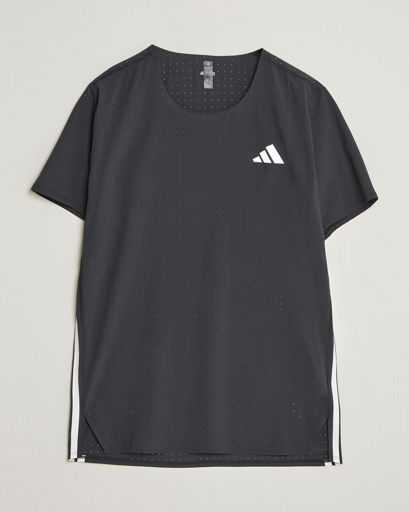 adidas Performance ADIZERO Running T-Shirt Black – Negro