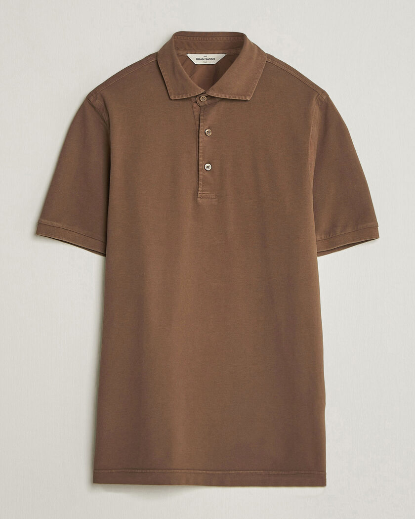Gran Sasso Washed Polo Brown – Marrón