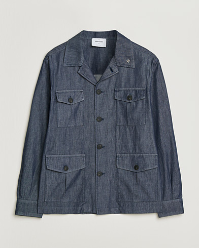 Gran Sasso Cotton Safari Jacket Navy – Azul