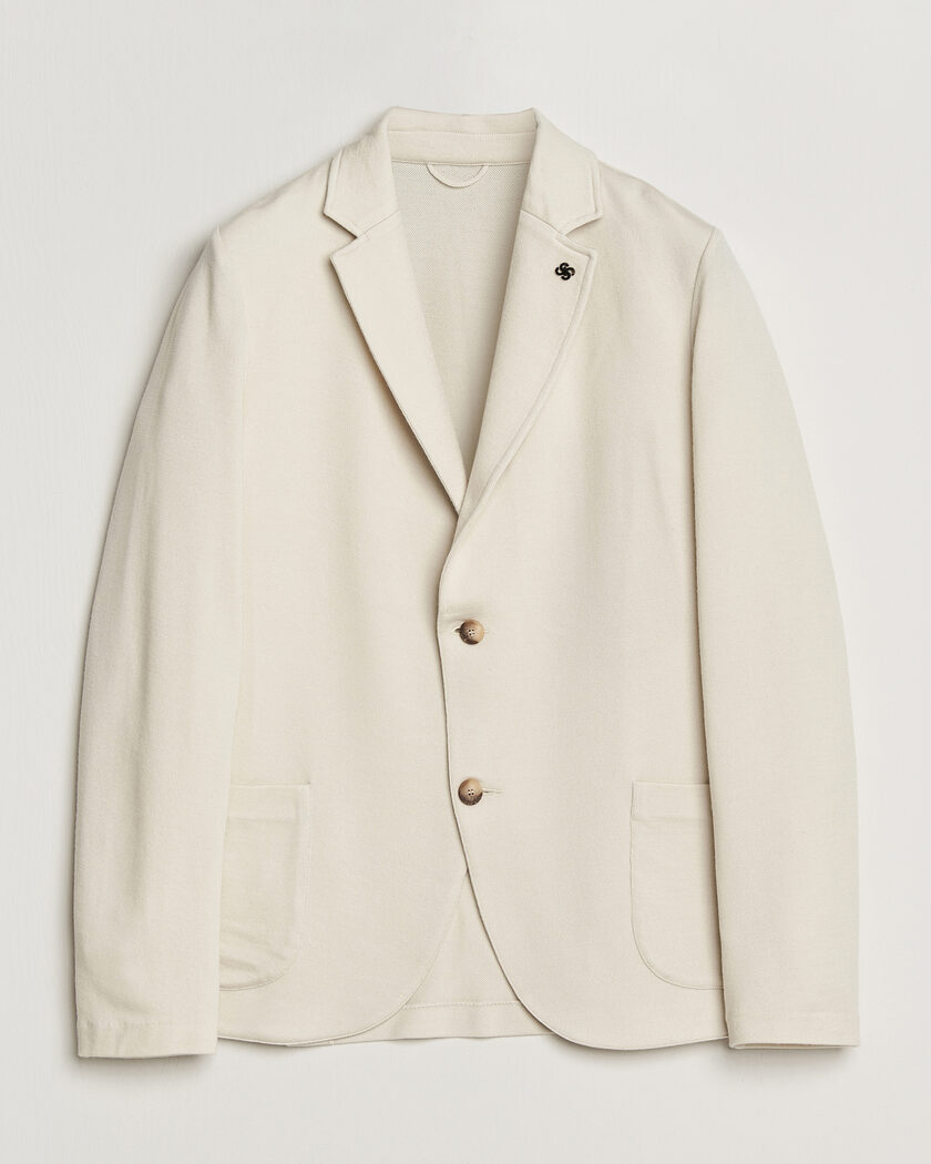 Gran Sasso Wool Knitted Blazer Cream – Blanco