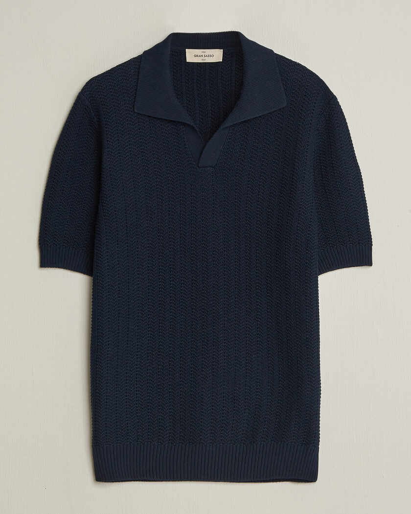 John Smedley Adrian Slim Fit Sea Island Polo Navy en CareOfCarl.es