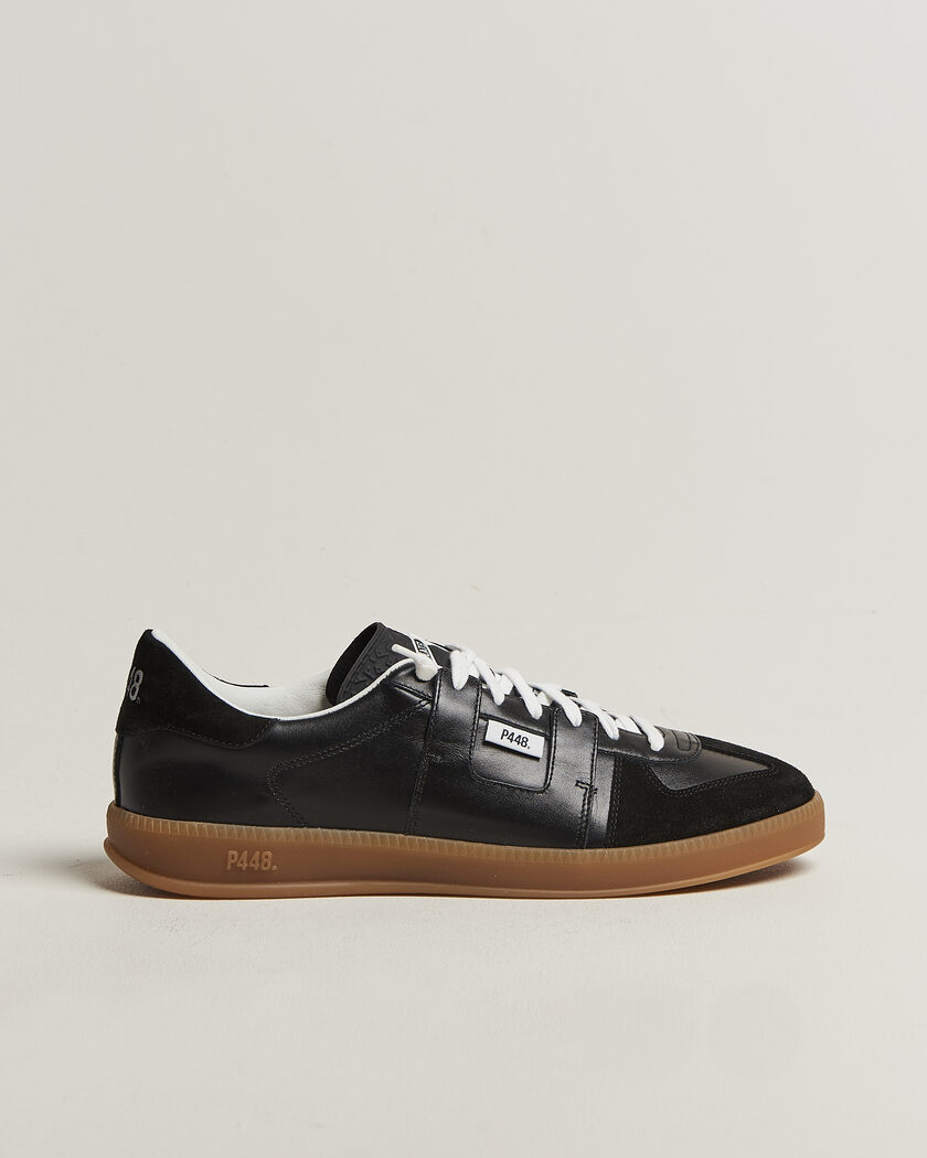 P448 Monza Leather/Suede Sneaker Black – Negro