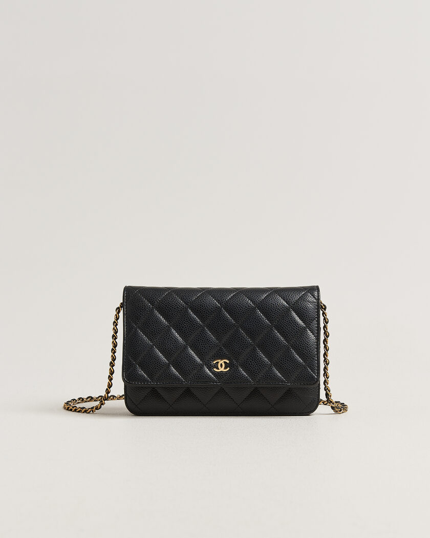 Chanel Pre-Owned Wallet On Chain Caviar Leather Black – Negro