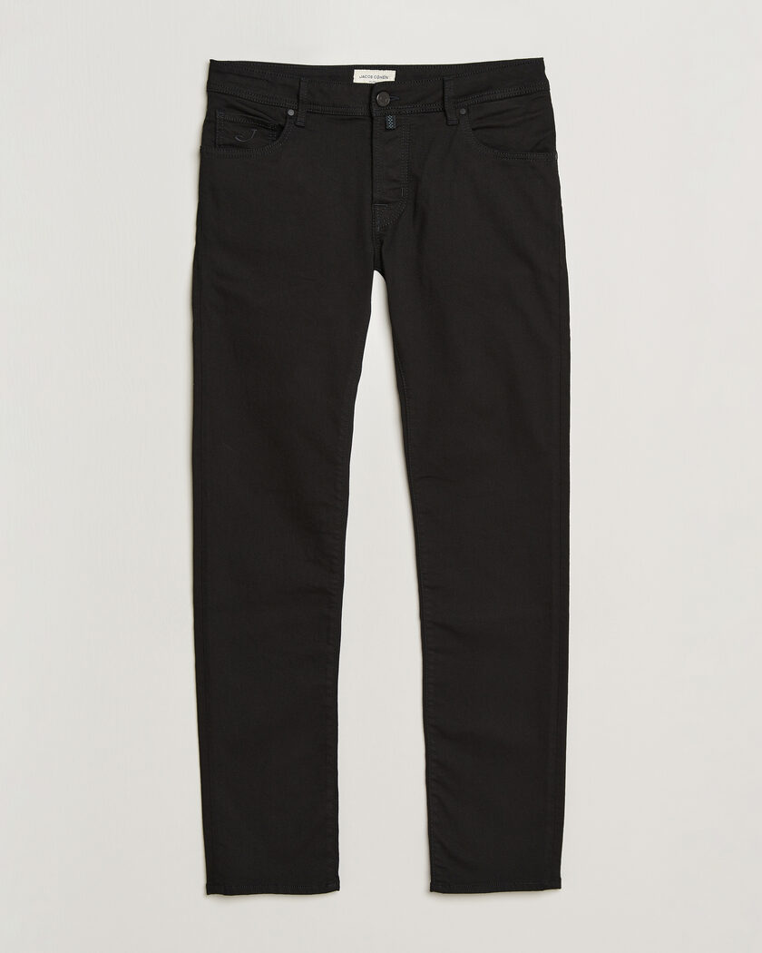 Jacob Cohën Nick Slim Fit Stretch Stay Black Jeans Rinse Wash – Negro