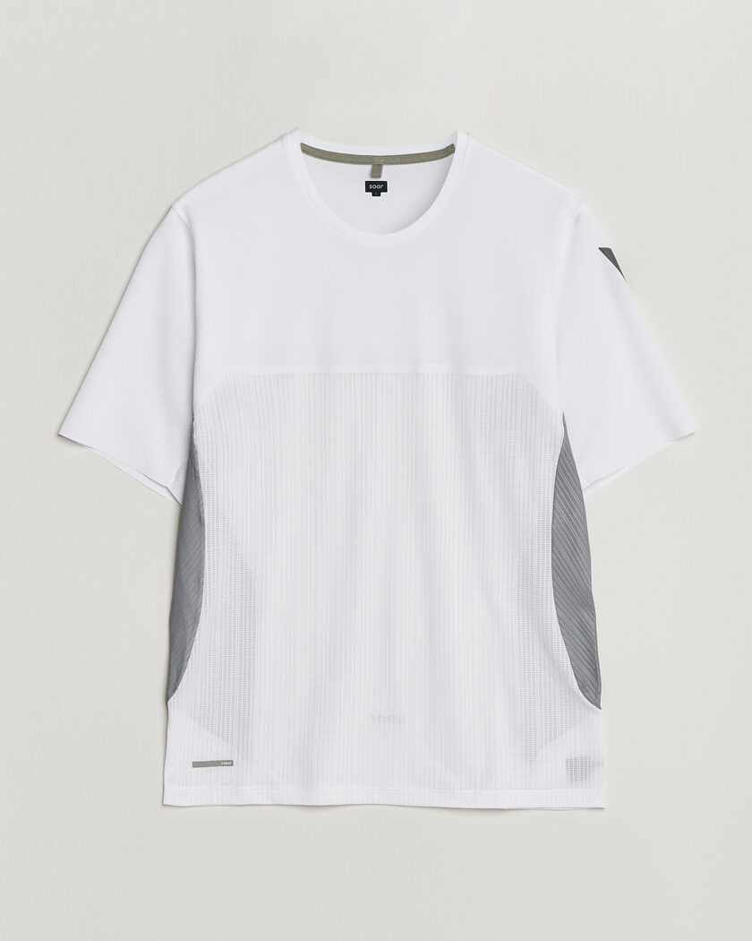 SOAR Running Hot Weather Tee White/Silver – Blanco
