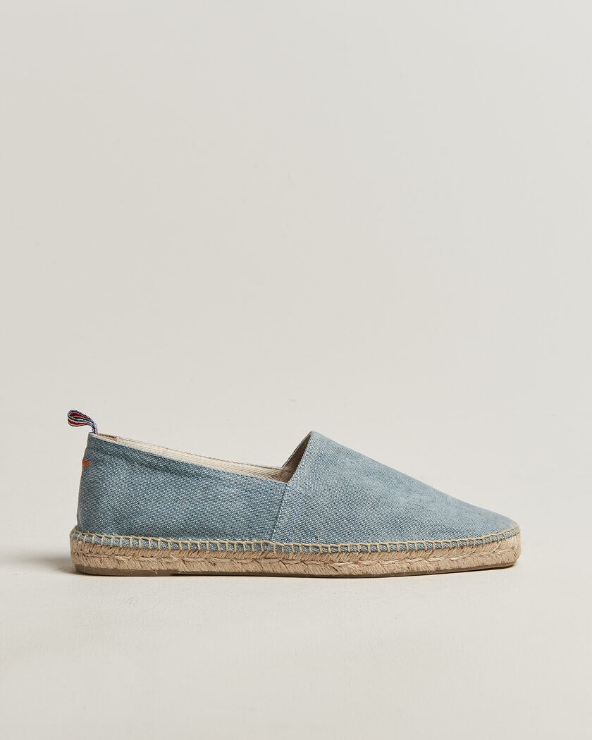 Castañer Pablo Washed Canvas Espadrilles Acqua – Azul