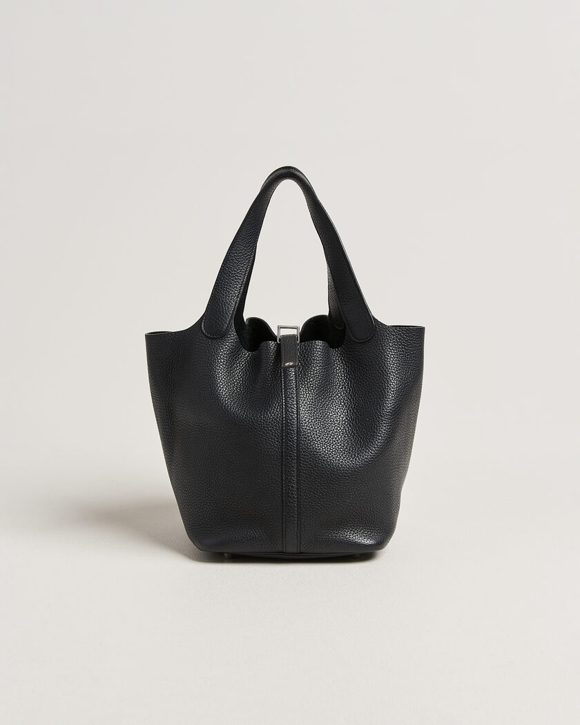 Hermès Pre-Owned Picotin Lock 22 Taurillon Clemence Leather Black – Negro