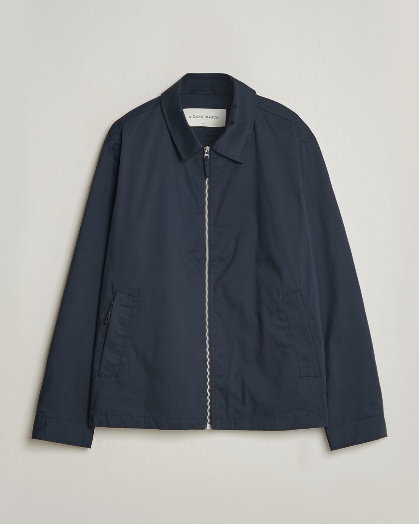 A Day's March Garland Cotton Jacket Navy – Azul