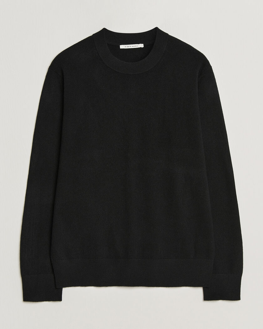 A Day's March Marlow Cashmere Blend Sweater Black – Negro