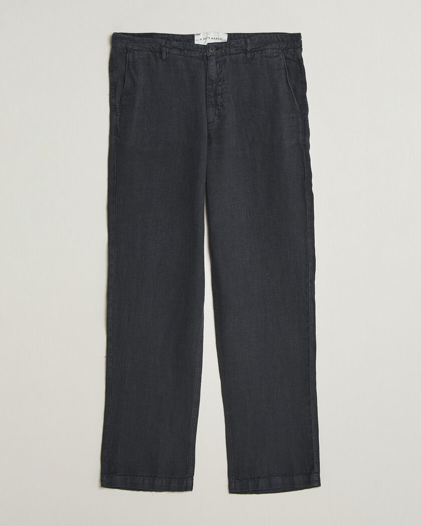 A Day's March Redwood Linen Trousers Black – Negro