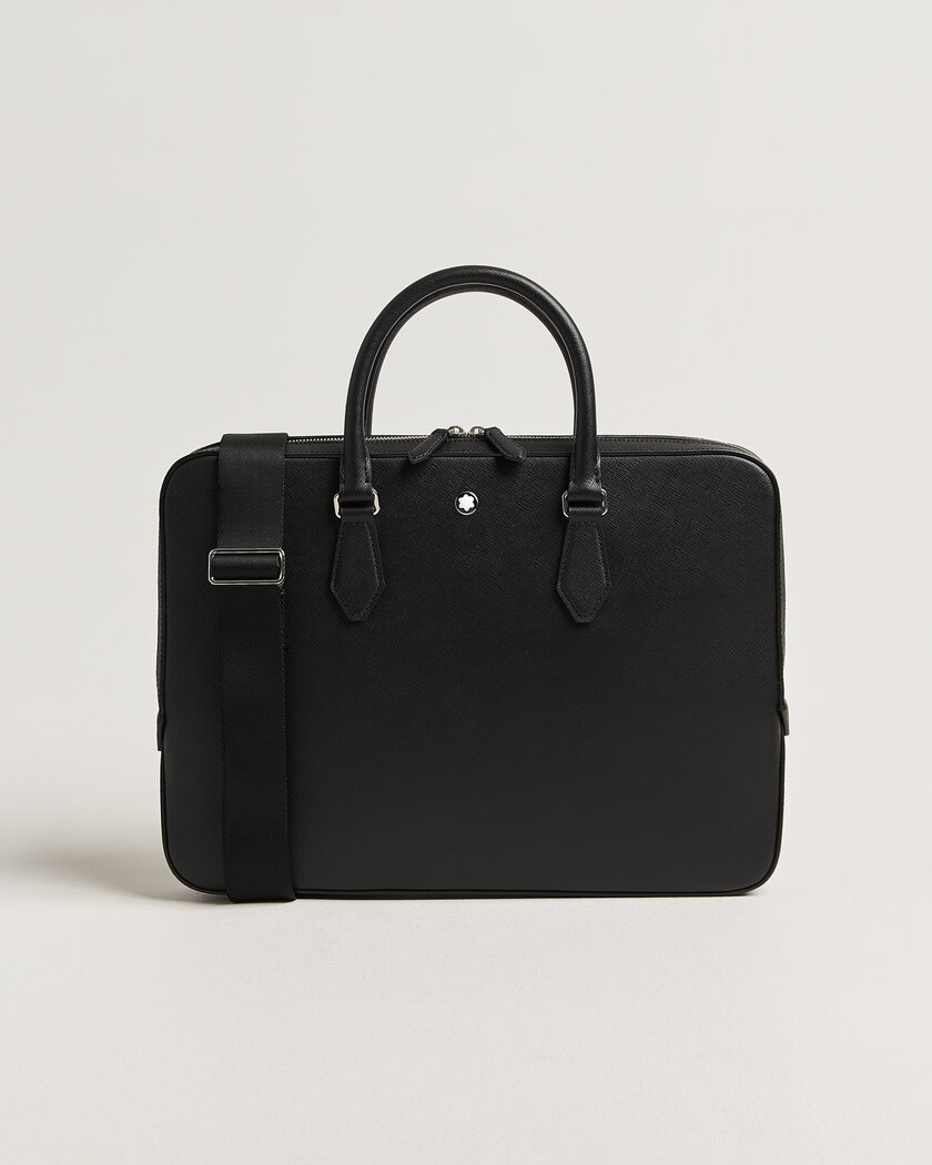 Montblanc Thin Sartorial Leather Briefcase Black – Negro