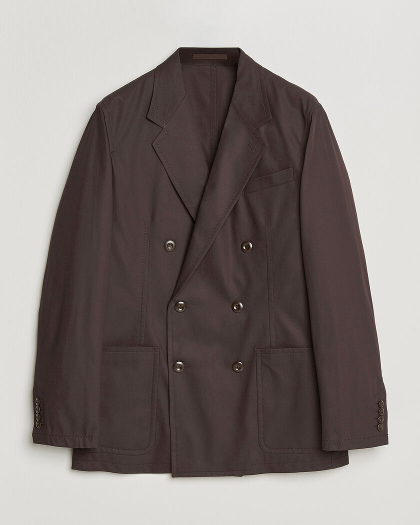Filippa K Reese Cotton Double Breasted Blazer Dark Chocolate – Marrón
