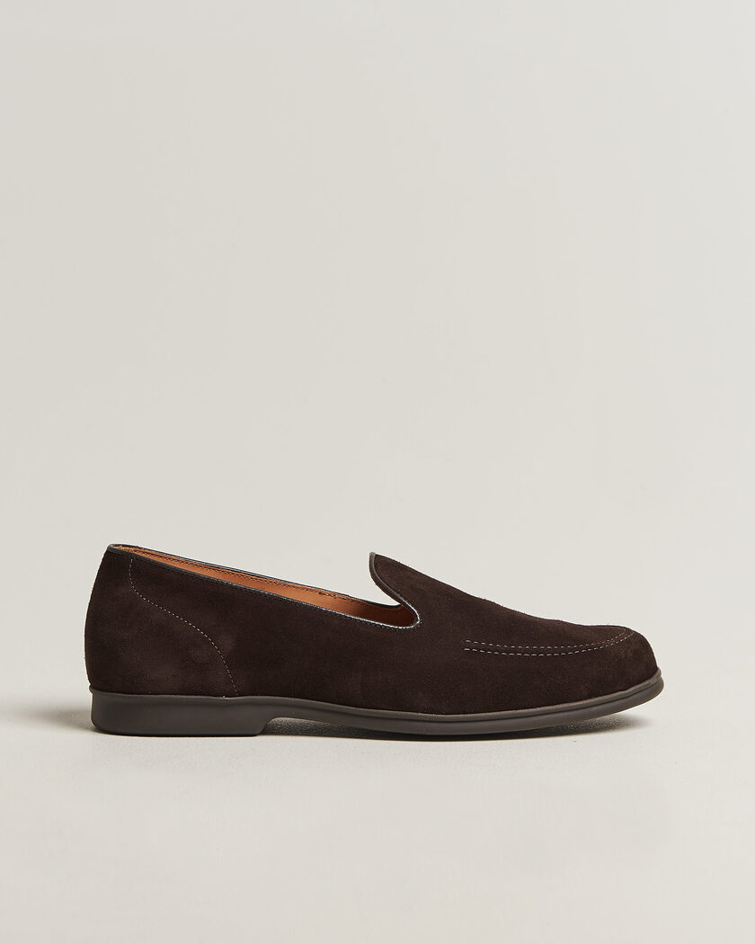Myrqvist Brännö II Loafers Dark Brown Suede – Marrón