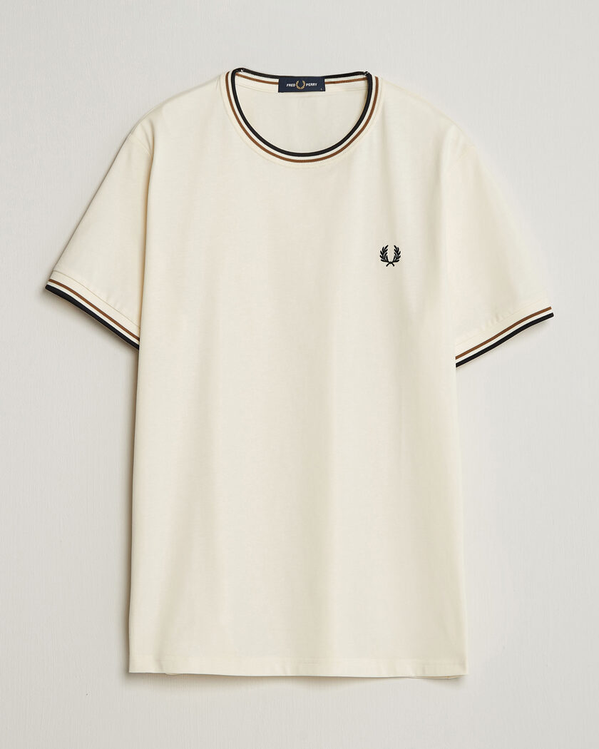 Fred Perry Twin Tipped T-Shirt Ecru – Blanco