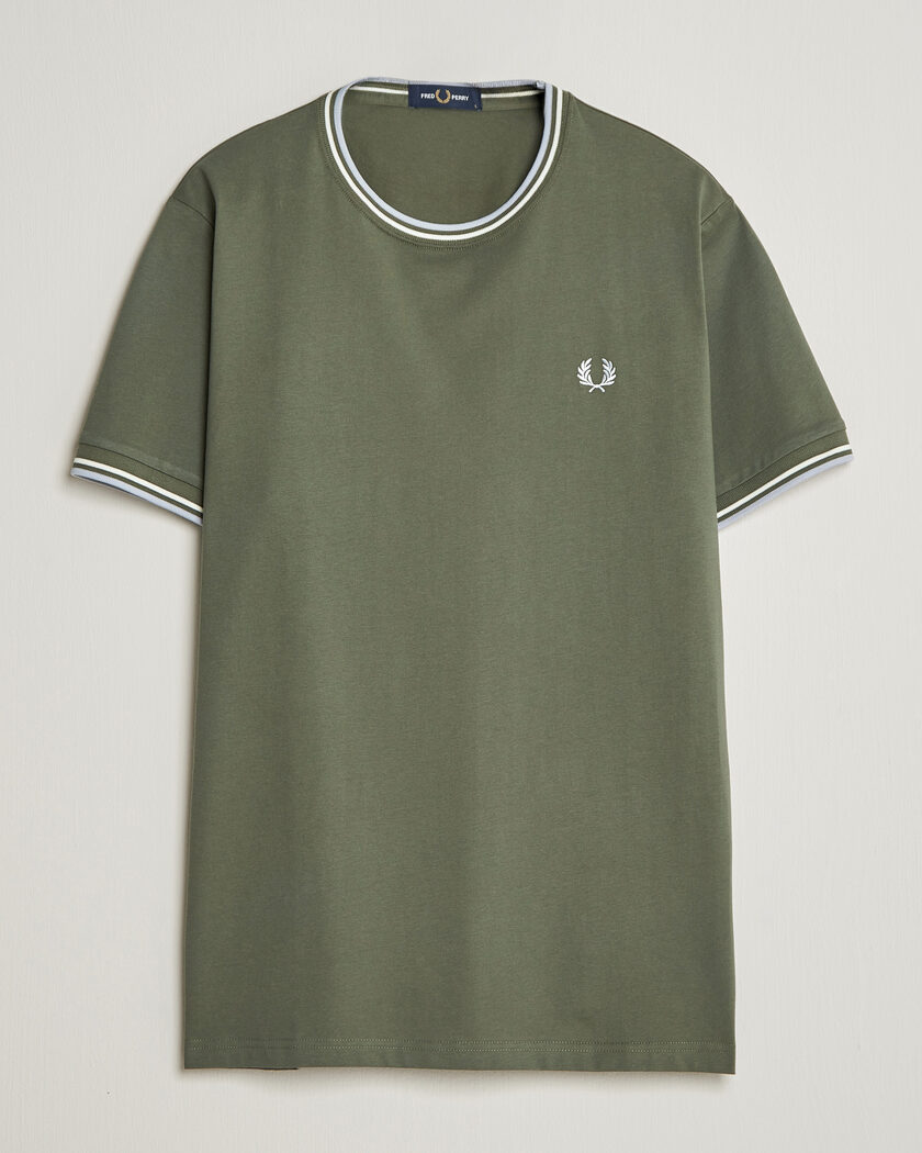 Fred Perry Twin Tipped T-Shirt Laurel Wreath Green – Verde